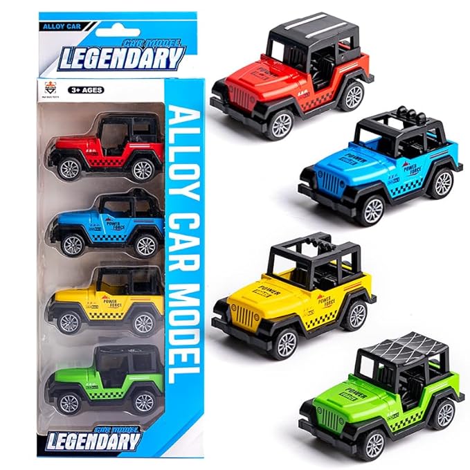 1 Mini Jeep - Alloy Toy - Pull Back Car