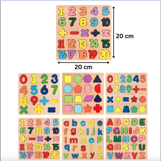 Educational learning letters numbers toy Alphabet Wooden Puzzle wooden matching game kids puzzle wooden board