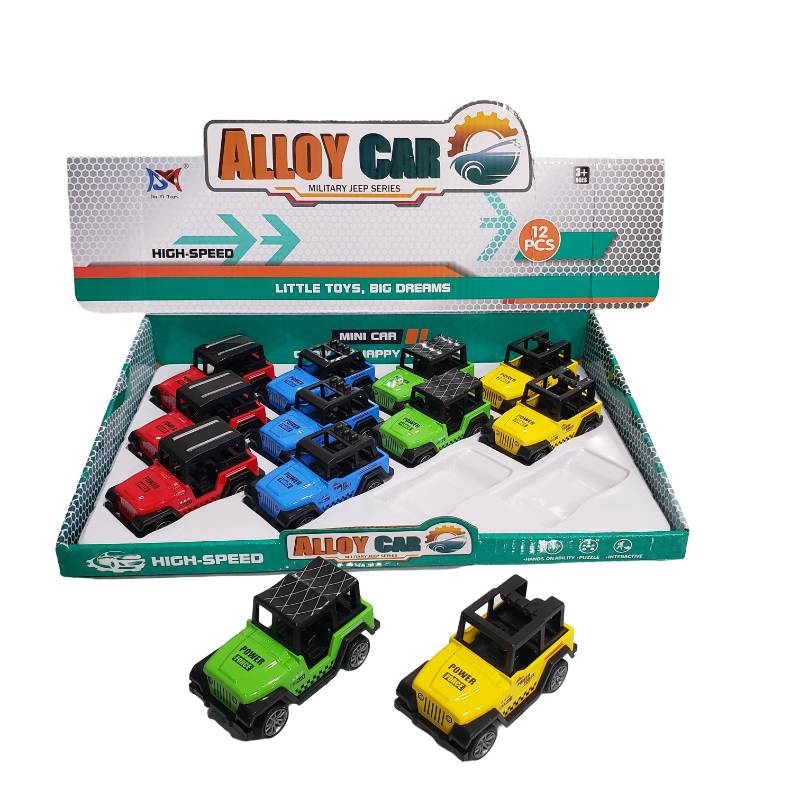 1 Mini Jeep - Alloy Toy - Pull Back Car